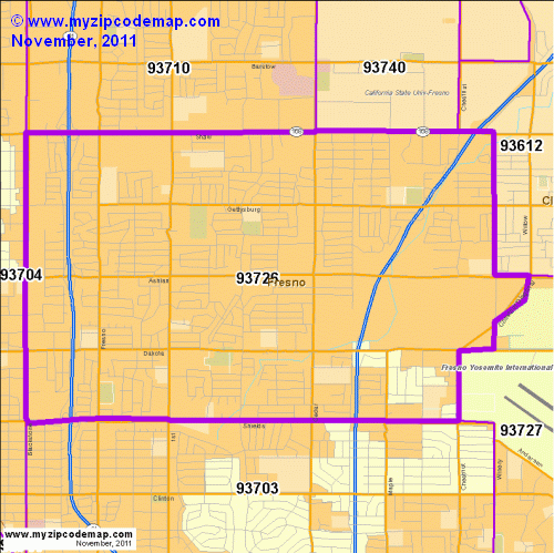 Zip Code Map Of 93726 Demographic Profile Residential Housing