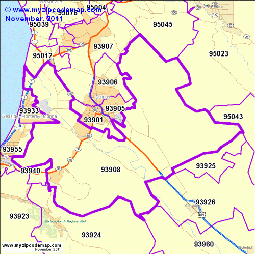 map of 93908
