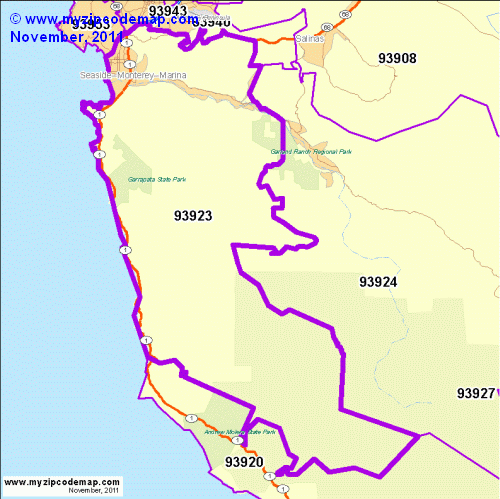 map of 93923