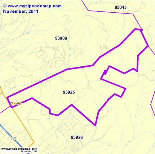 map of 93925