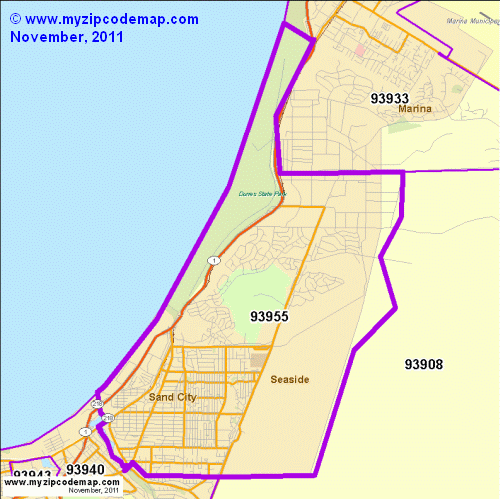 map of 93955