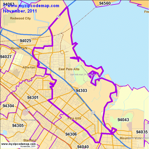 Zip Code Map of 94303 - Demographic profile, Residential, Housing Information etc.