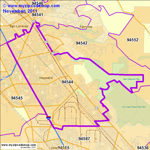 map of 94544