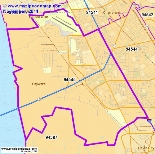 map of 94545