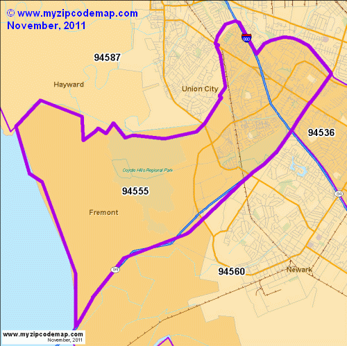 map of 94555