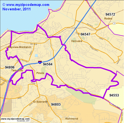 map of 94564