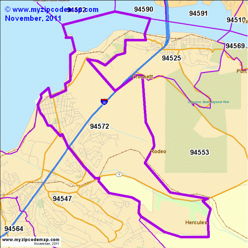 map of 94572