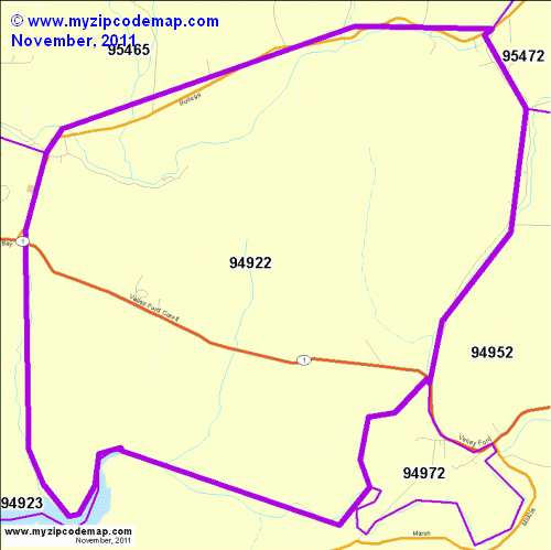 map of 94922