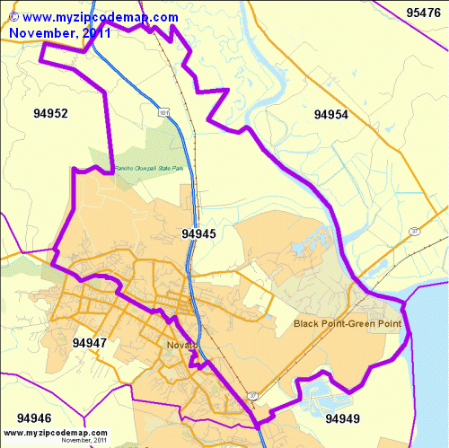 map of 94945