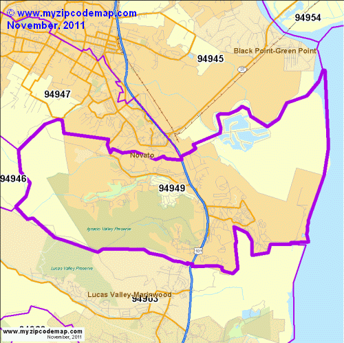 map of 94949