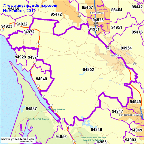 map of 94952
