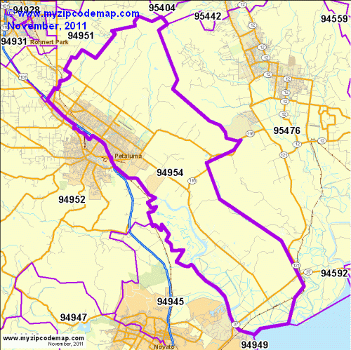 map of 94954