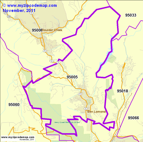 map of 95005