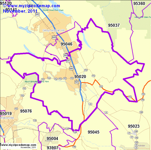 map of 95020