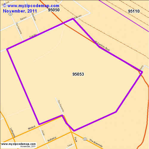 map of 95053