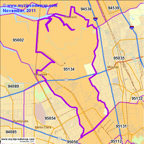 map of 95134