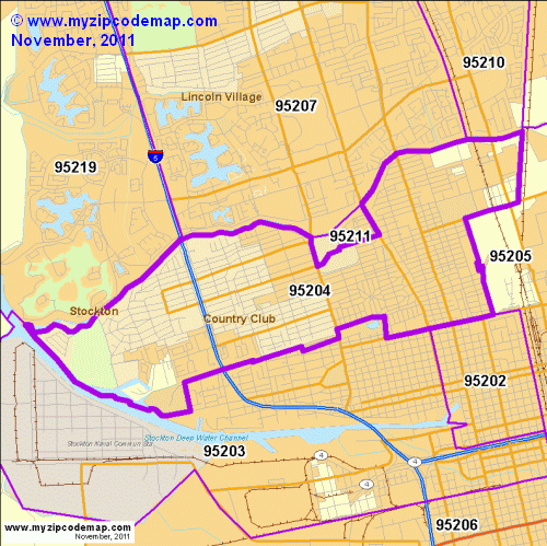 Zip Code Map Of 95204 Demographic Profile Residential Housing