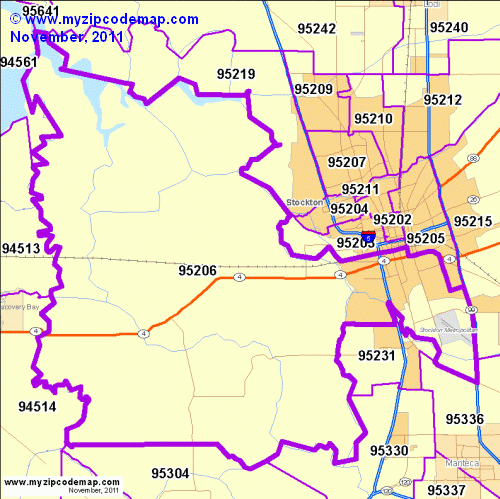 map of 95206
