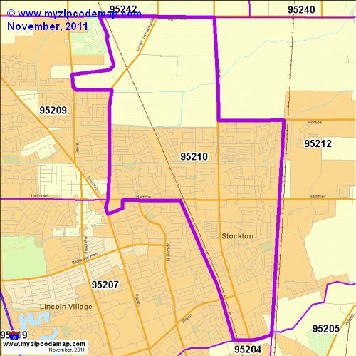 map of 95210