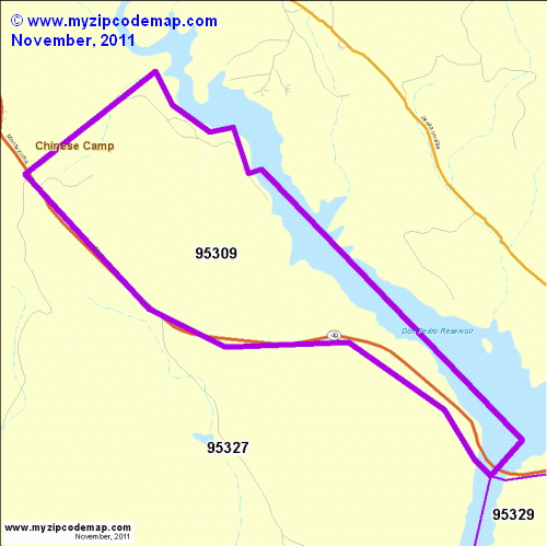 map of 95309