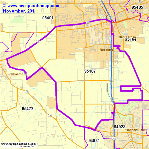 map of 95407