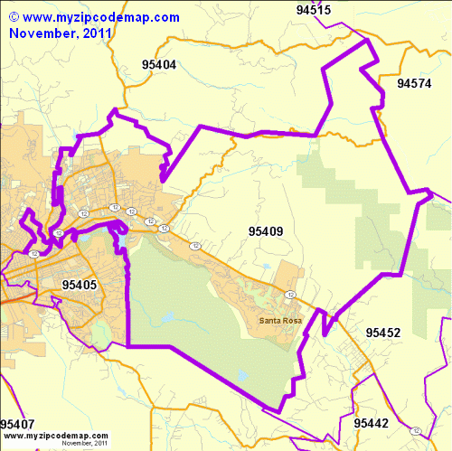 map of 95409