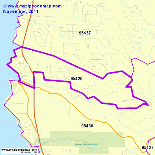 map of 95420
