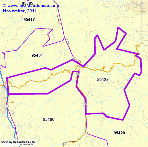 map of 95429