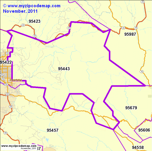 map of 95443