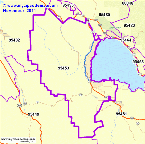 map of 95453