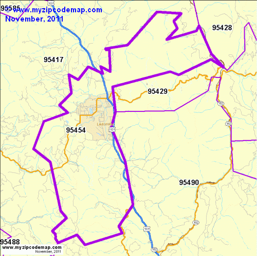 map of 95454