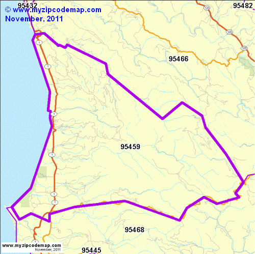 map of 95459