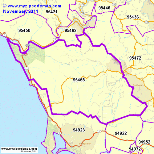 map of 95465