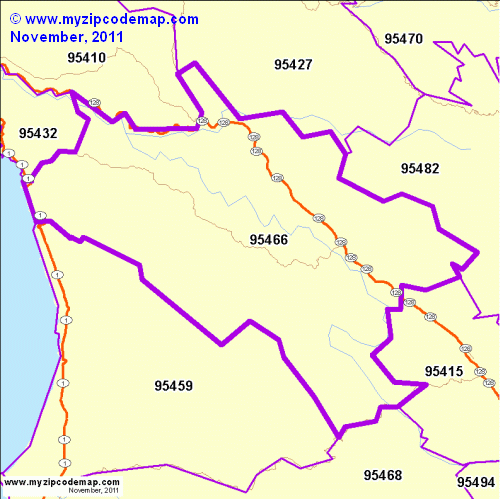 map of 95466