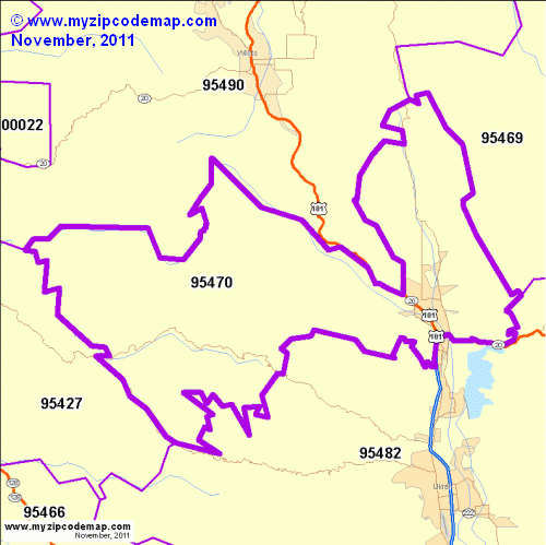 map of 95470