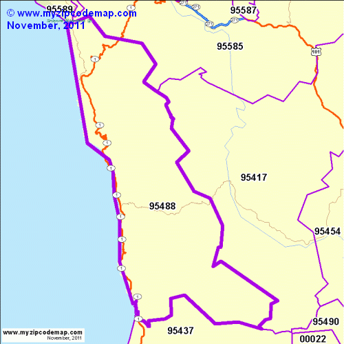 map of 95488