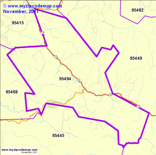map of 95494