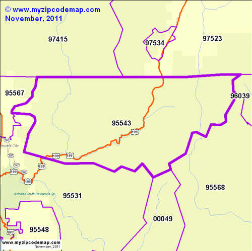 map of 95543