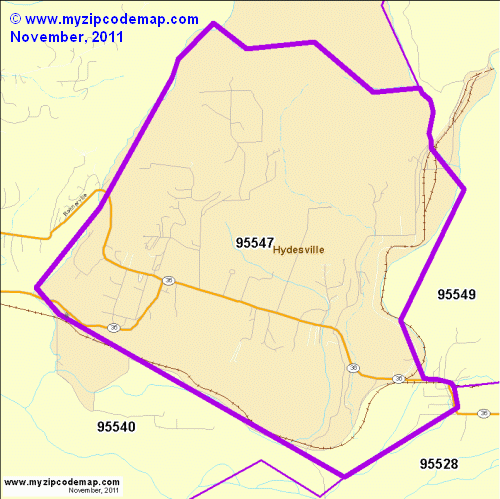 map of 95547