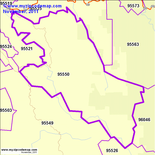 map of 95550