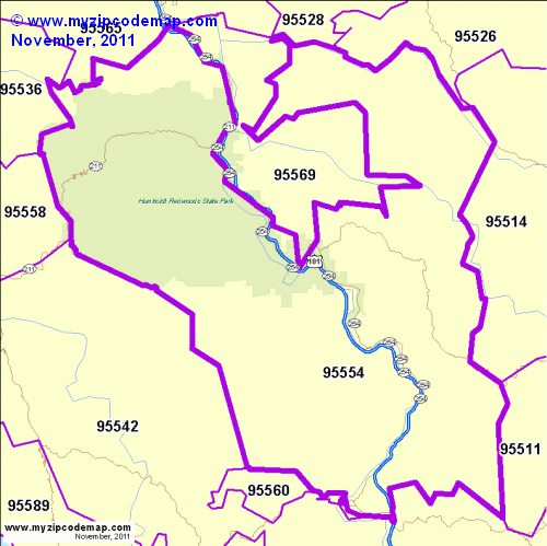 map of 95554
