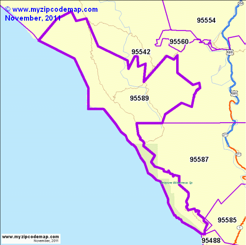 map of 95589