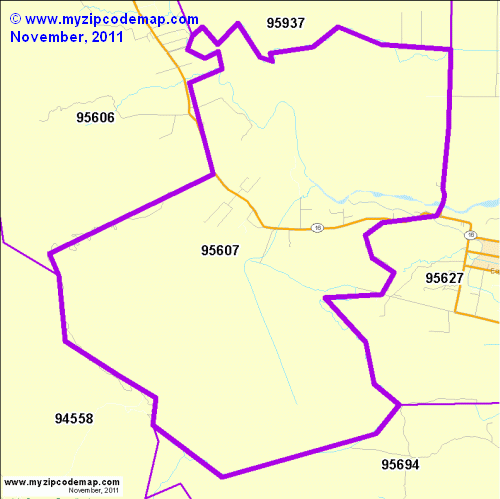 map of 95607