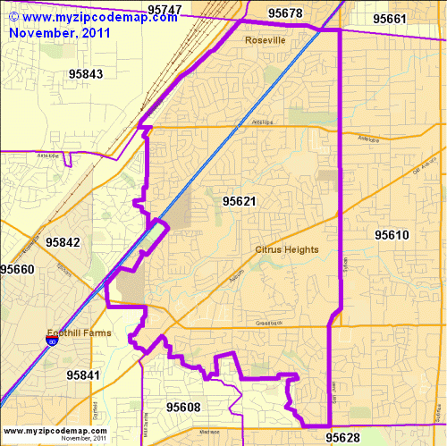 Zip Code Map of 95621 - Demographic profile, Residential, Housing Information etc.