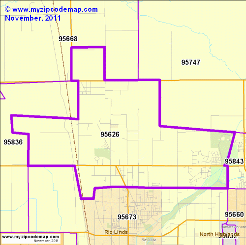map of 95626