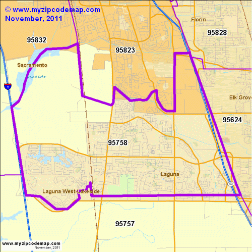 map of 95758