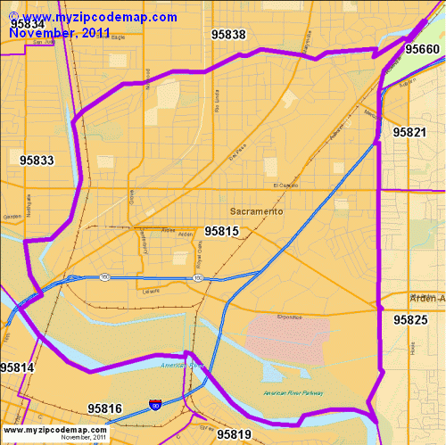 map of 95815
