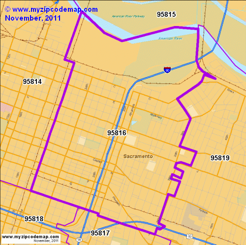 map of 95816