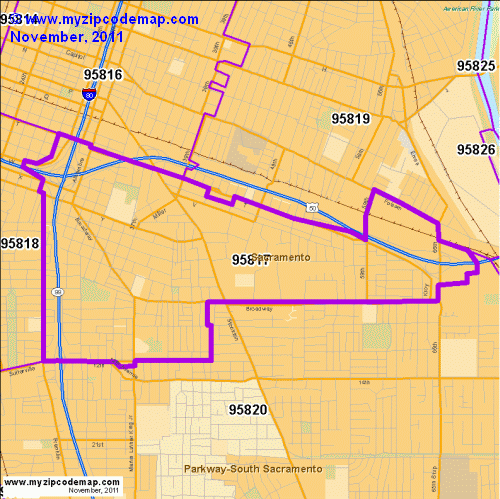 map of 95817