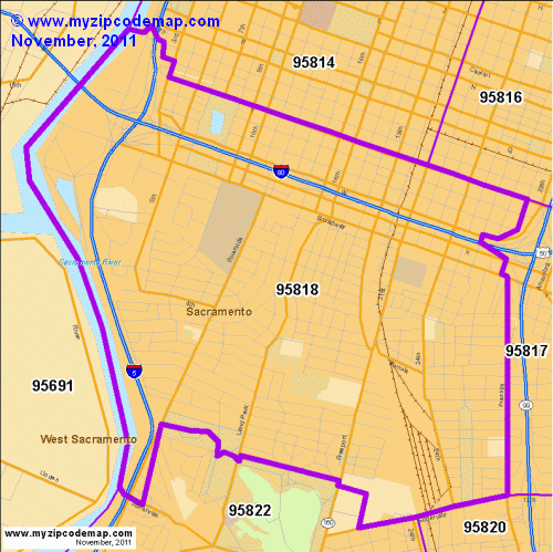 map of 95818